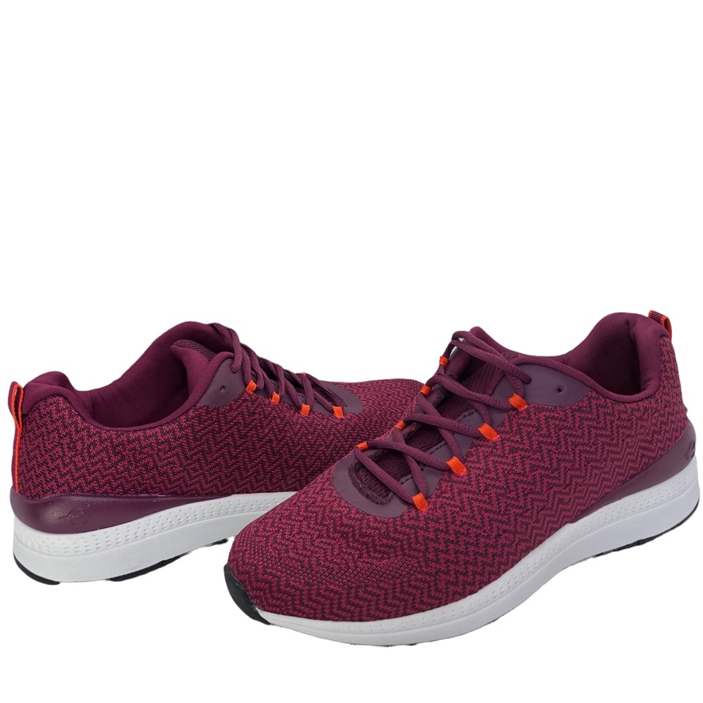 Women’s Sz 8.5W Evolve Easy-Spirit EVTR0T9 Burgundy Fly Knit Print Sneakers - Picture 6 of 16